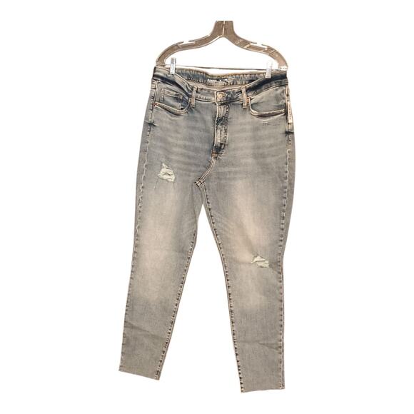 Old Navy O.G. Straight High‎ Rise Ankle Raw Hem Ripped Women's Size 16 Tall #2 - Picture 3 of 10